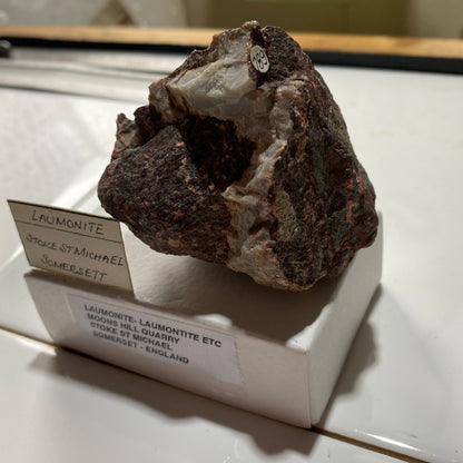LAUMONTITE - MOONS HILL QUARRY, STOKE ST MICHAEL, SOMERSET, ENGLAND 163g MF1295