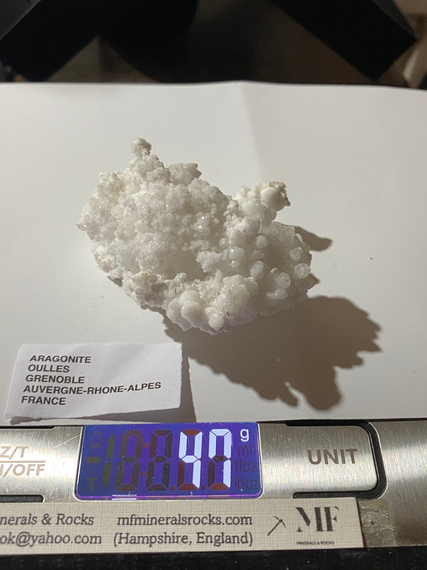 ARAGONITE : OULLES, GRENOBLE, AUVERGINE-RHONE-ALPES, FRANCE 47g MF4903