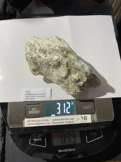 TALC : CUBBERSWICK QUARRY, UNST, SHETLAND ISLES, SCOTLAND  312g MF4906