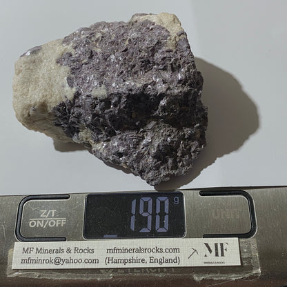 LEPIDOLITE SUR MATRICE DE LA MINE ALVARROES, PORTUGAL 189g MF1206