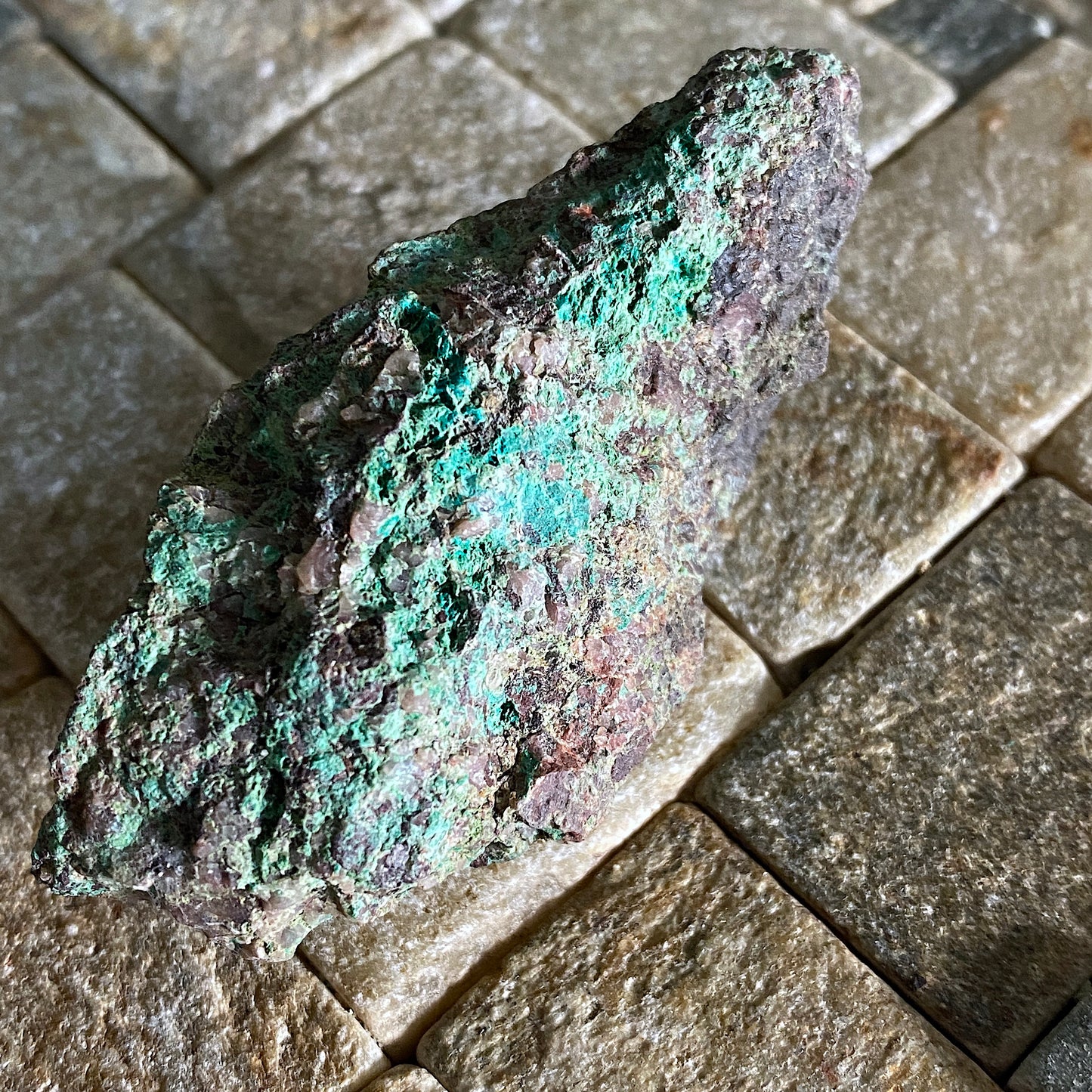 DIOPTASE ON MATRIX, ALT BOBOS MINE, OSHIKOTO, NAMIBIA 47g MF1666