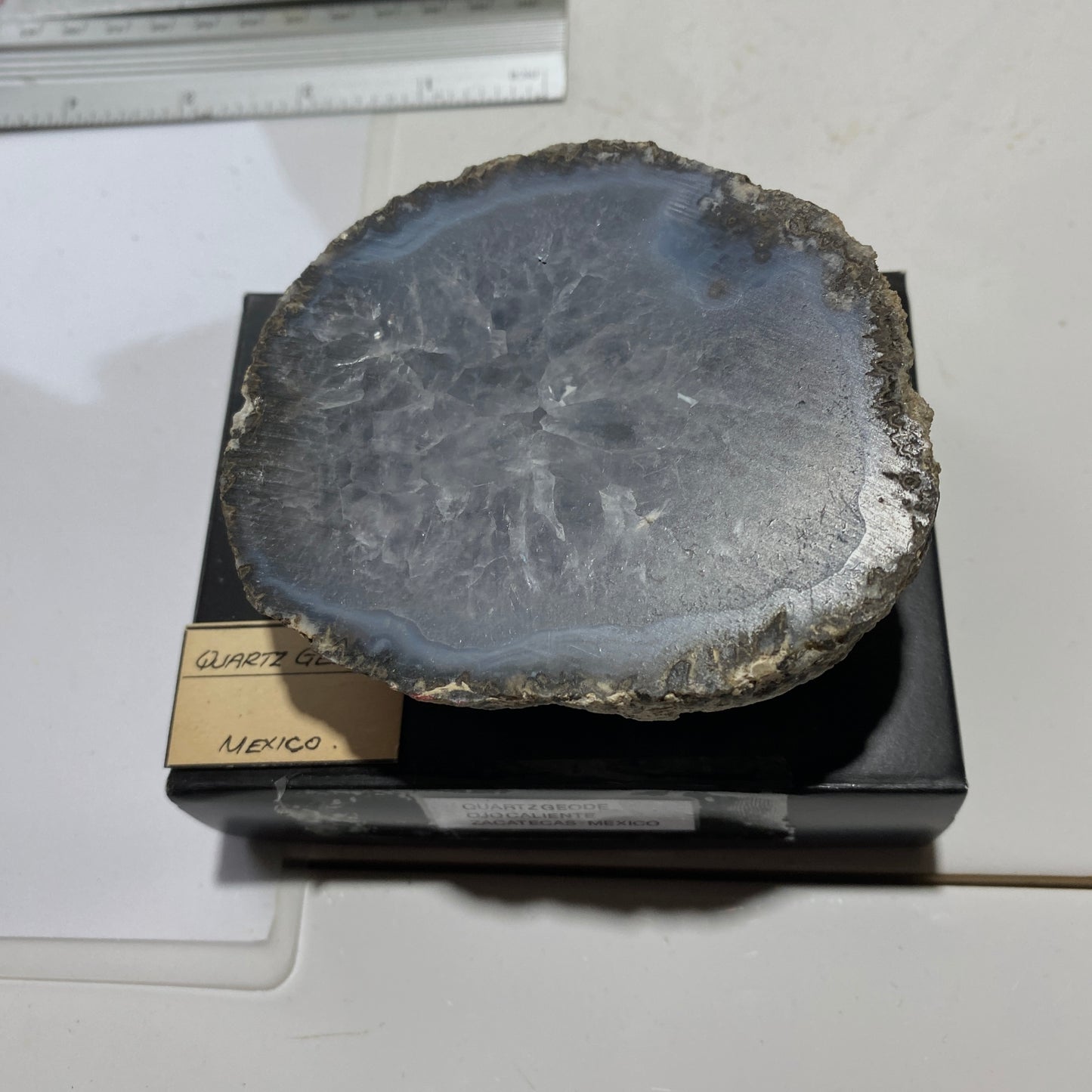 QUARTZ/CHALCEDONY GEODE - OJO CALIENTE, ZACATAS, MEXICO 240g MF1278