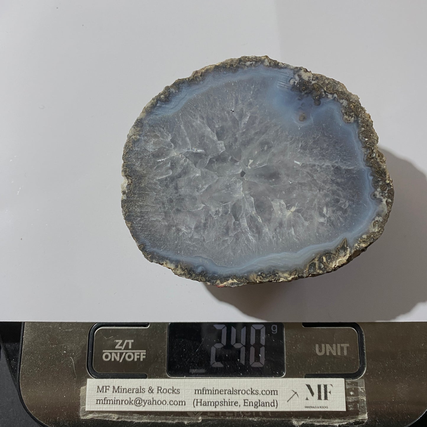 QUARTZ/CHALCEDONY GEODE - OJO CALIENTE, ZACATAS, MEXICO 240g MF1278