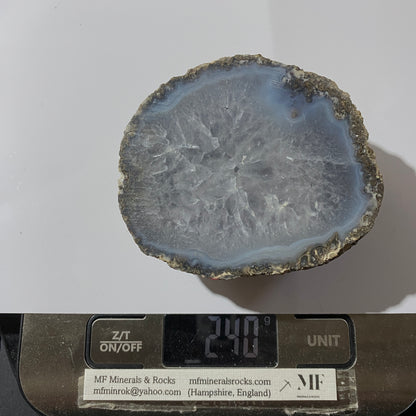 QUARTZ/CHALCEDONY GEODE - OJO CALIENTE, ZACATAS, MEXICO 240g MF1278