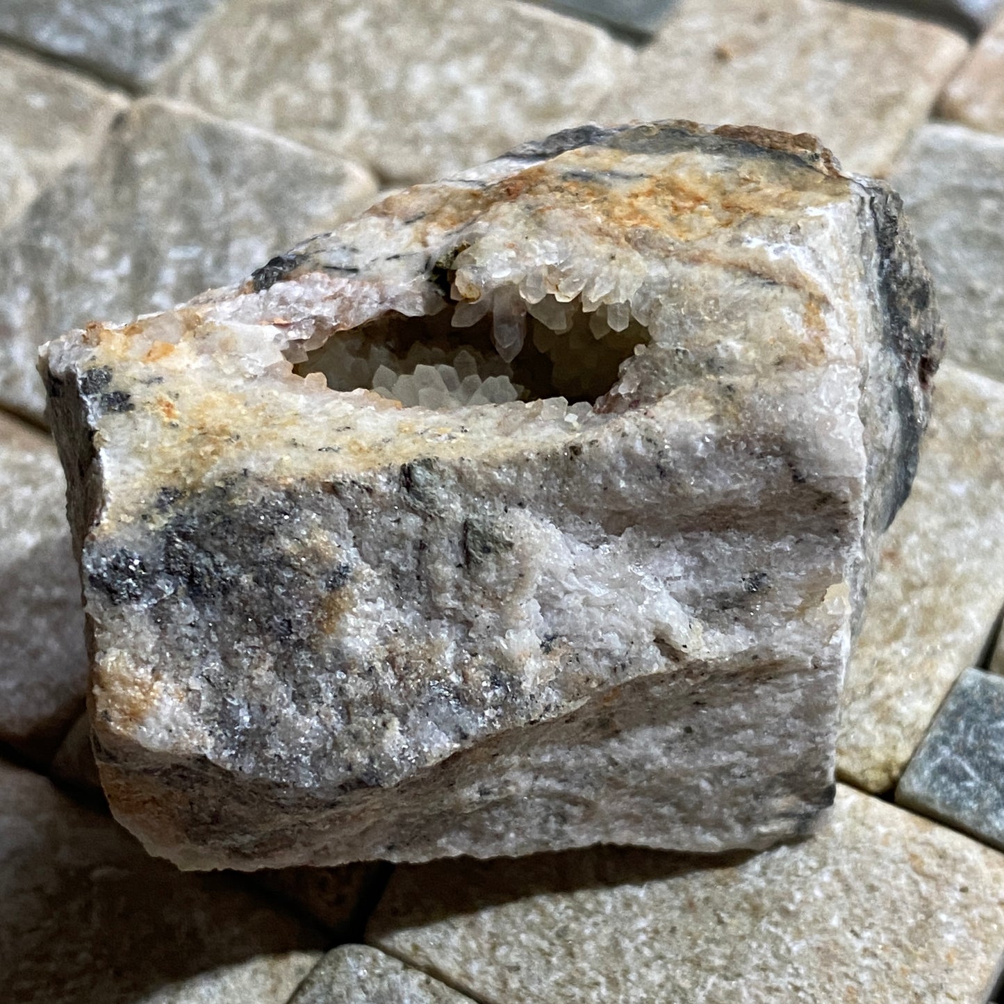 QUARTZ VUG IN MULTI-MINERAL MATRIX - WHEAL EDWARD, CORNWALL. 99g. MF4068