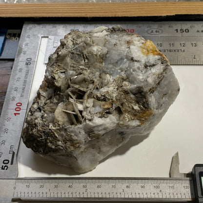 CALCITE ON QUARTZ - CORONATION LODE, GEEVOR MINE, CORNWALL HEAVY 748g MF4070