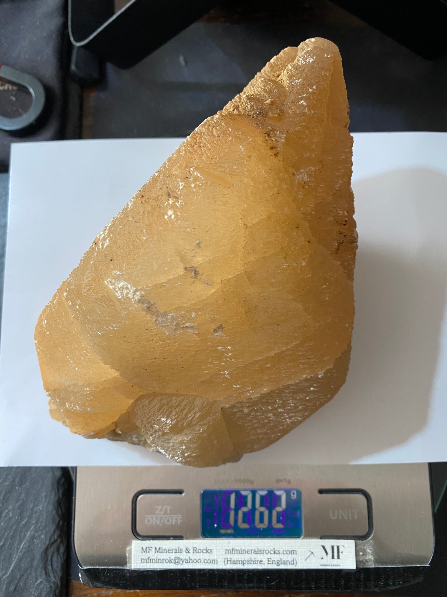 CALCITE CRYSTALLINE MASS : TON MAWR QUARRY, PENTYRCH, WALES  1262g MF1869