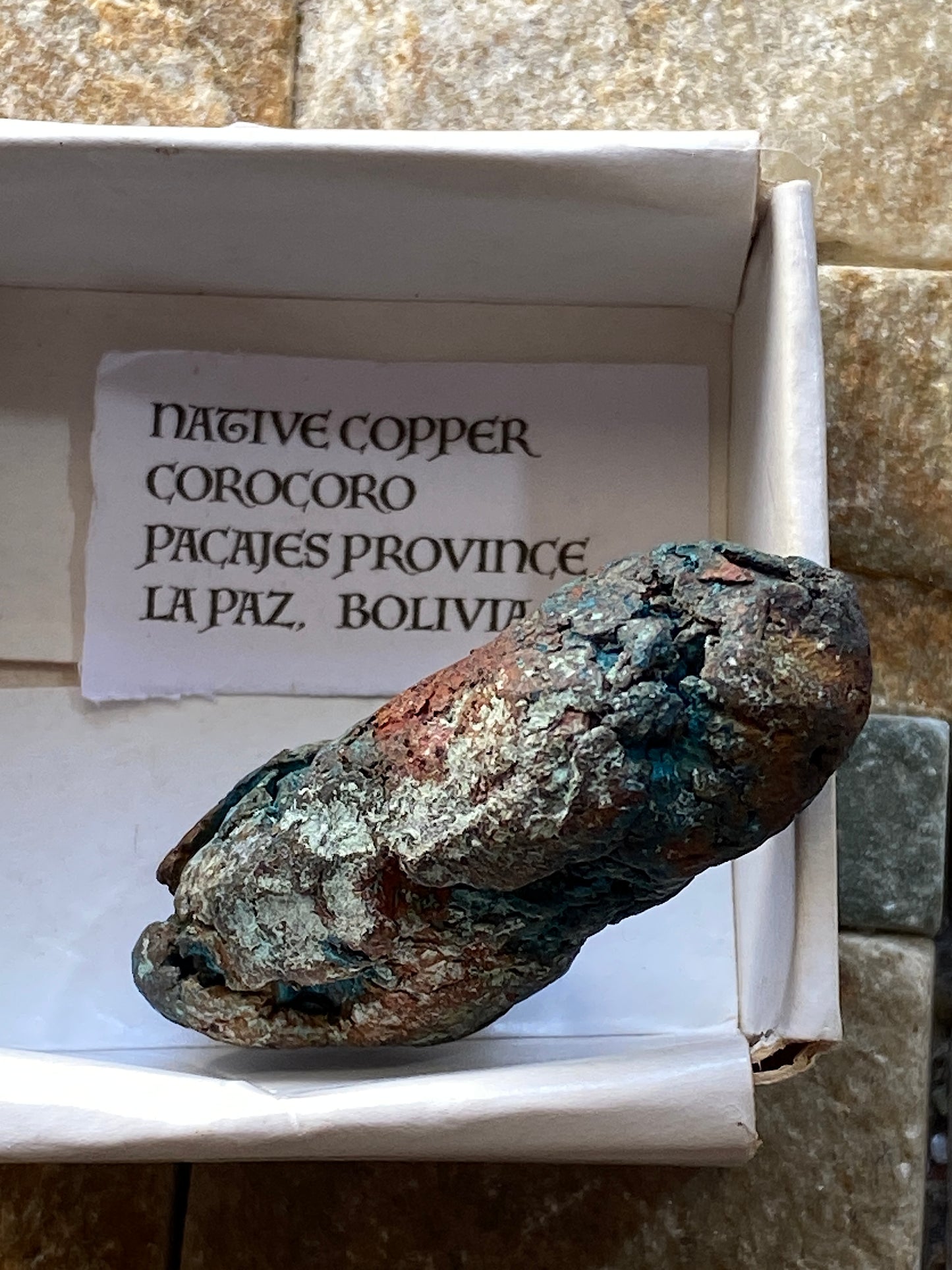 NATIVE COPPER [SOLID] : CORO CORO MINING DISTRICT,  LA PAZ, BOLIVIA  27g MF1927