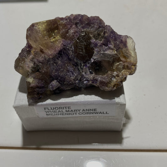 FLUORITE - WHEAL MARY ANN, MENHENIOT, CORNWALL, ENGLAND  52g  MF4077