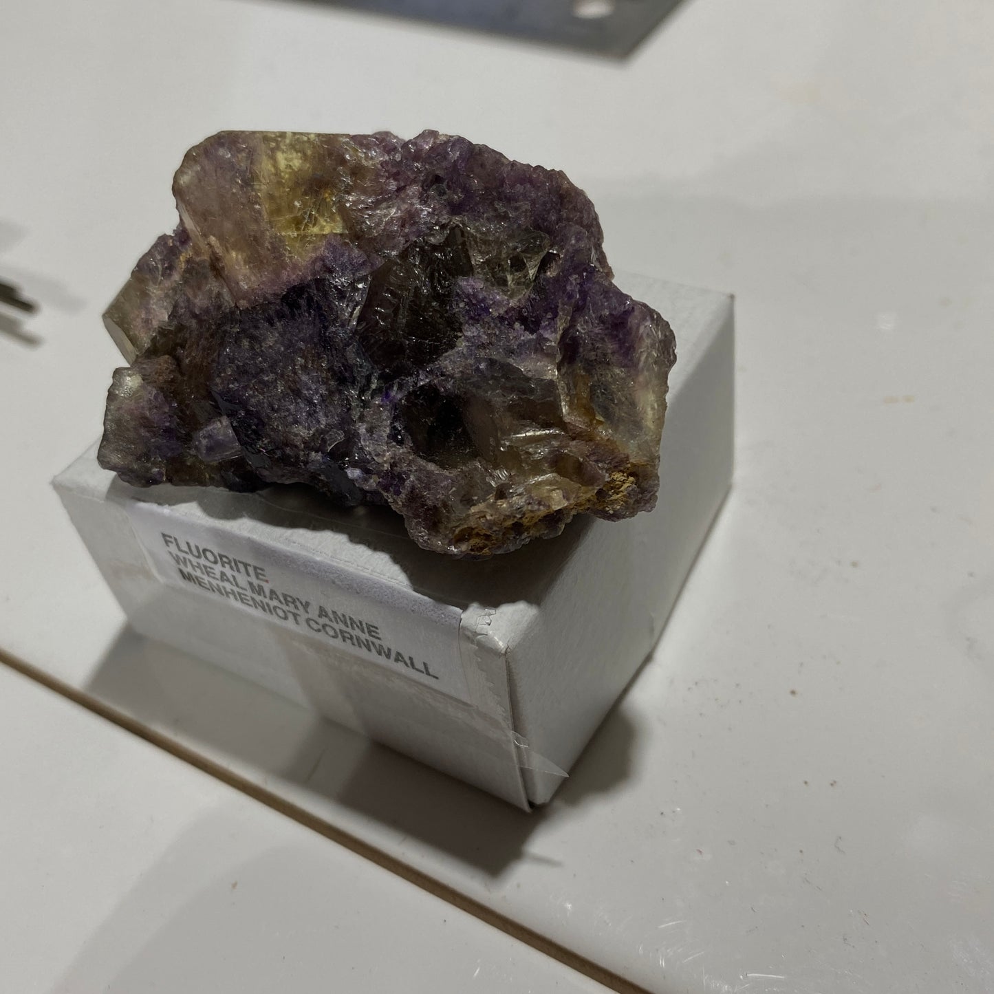 FLUORITE - WHEAL MARY ANN, MENHENIOT, CORNWALL, ENGLAND  52g  MF4077