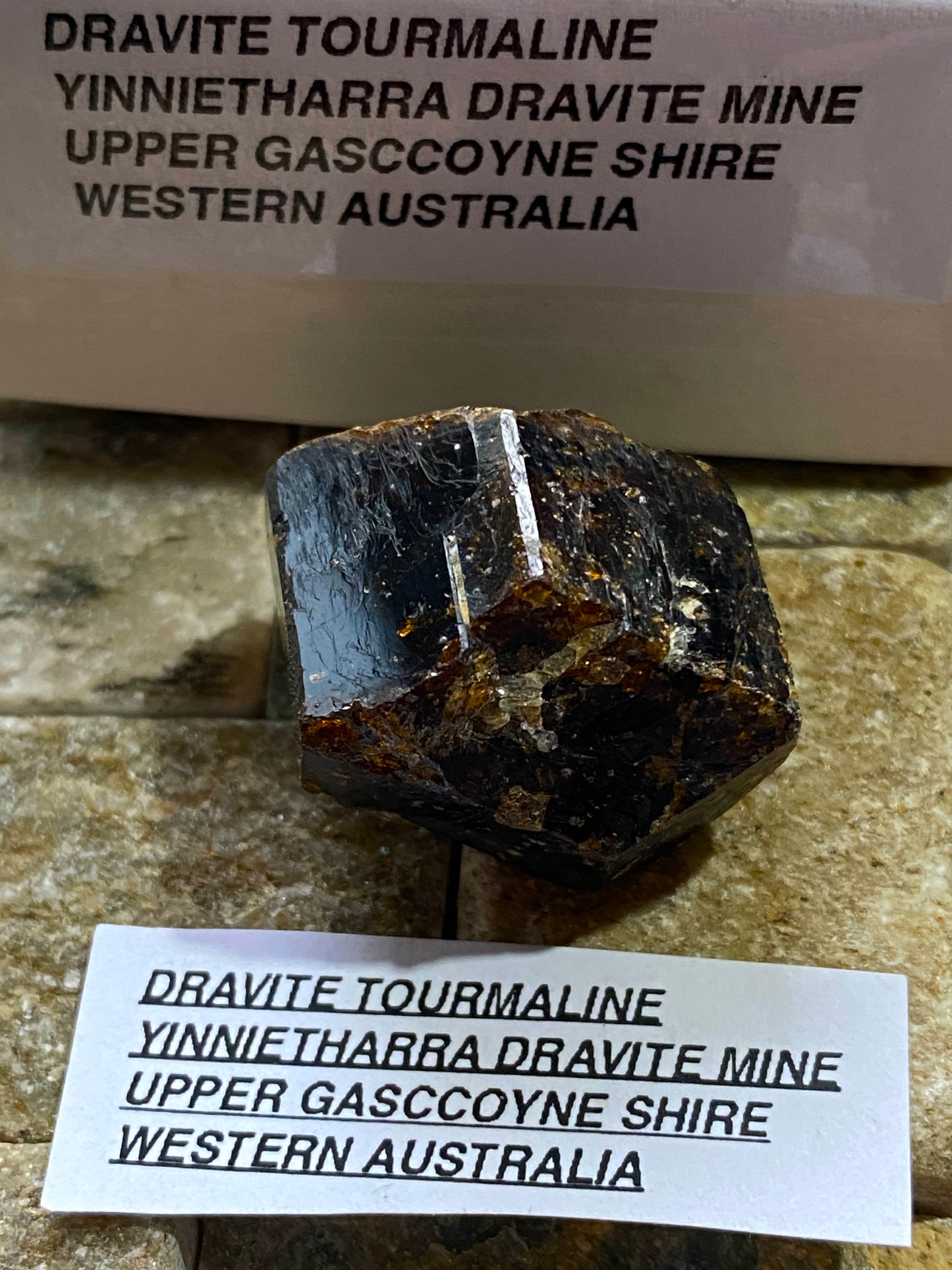 DRAVITE TOURMALINE : YINNIETHARRA DRAVITE MINE, WESTERN AUSTRALIA. 12g MF4918