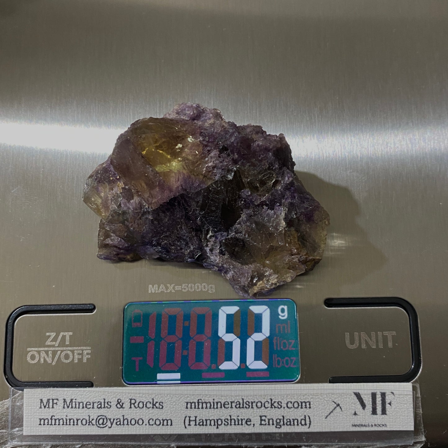 FLUORITE - WHEAL MARY ANN, MENHENIOT, CORNWALL, ENGLAND  52g  MF4077