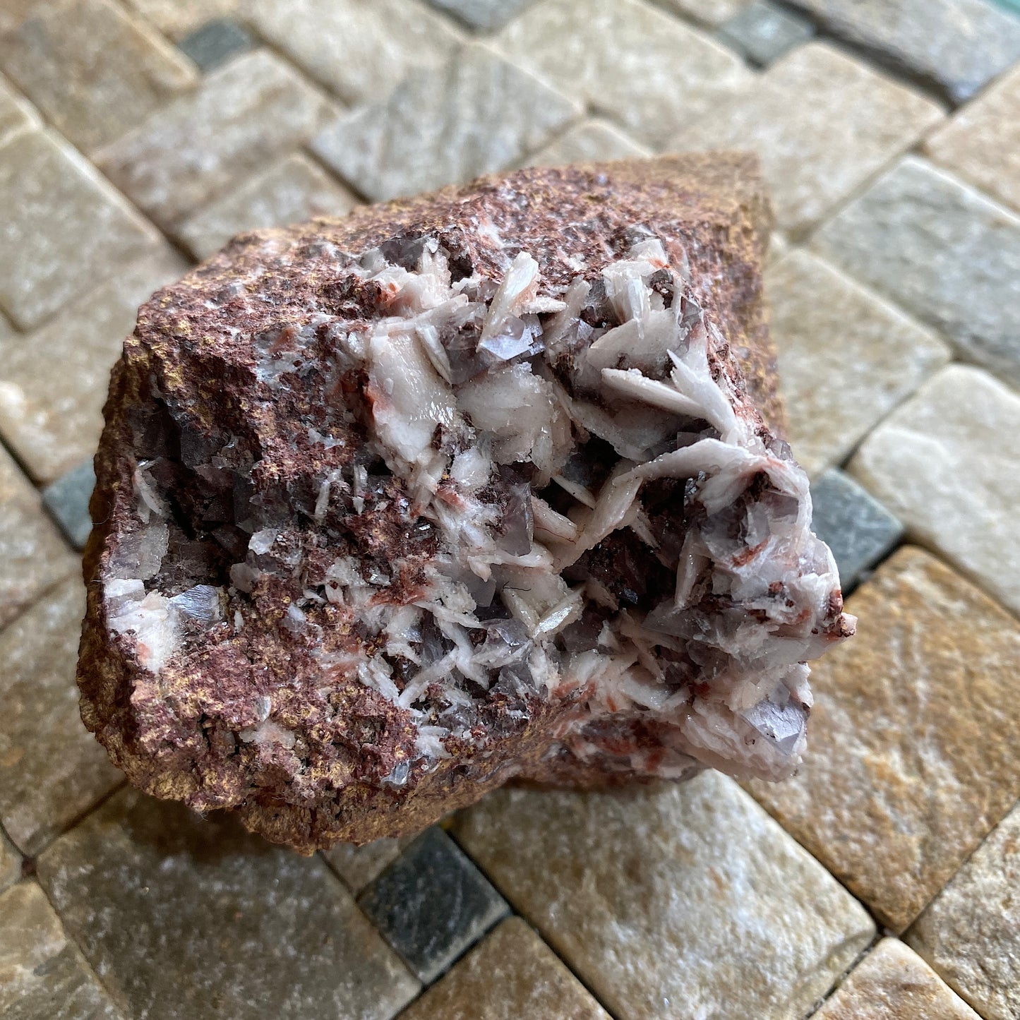 CALCITE ON MATRIX - TON MAWR QUARRY, PENTYRCH, WALES - U.K. 170g MF4079