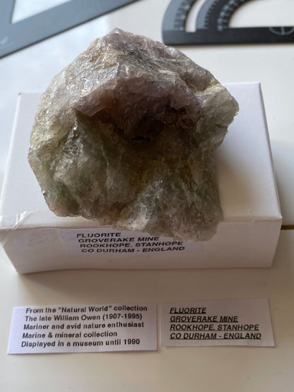 FLUORITE : GROVERAKE MINE, ROOKHOPE, CO DURHAM, ENGLAND 122g MF4923