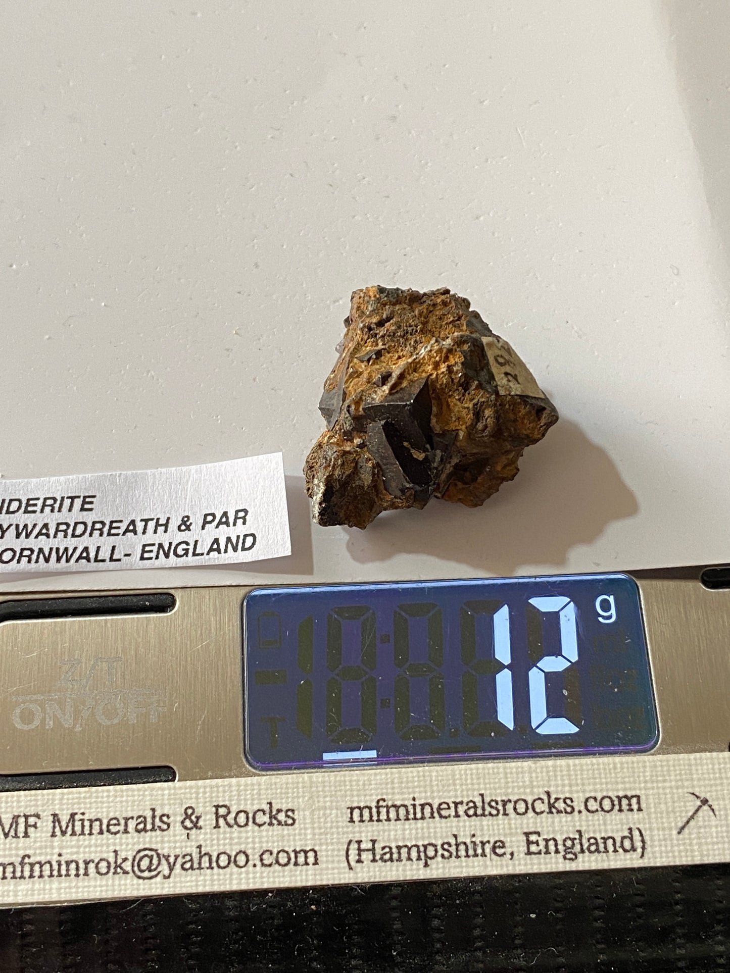 SIDERITE : FOWEY CONSOLS MINE, TYWARDREATH & PAR, CORNWALL. 12g MF4924