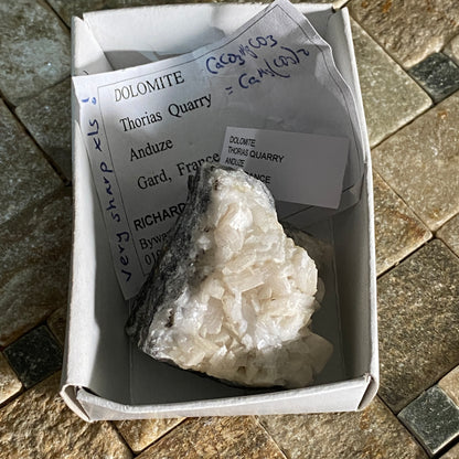 DOLOMITE FROM TGORIAS QUARRY, ANDUZE, FRANCE  57g MF1678