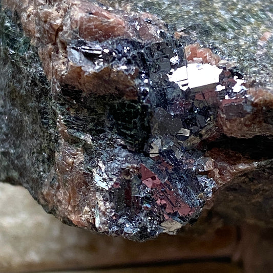 RHODONITE &amp; GALENE DE FILIPSTAD, SUÈDE 225g MF9854