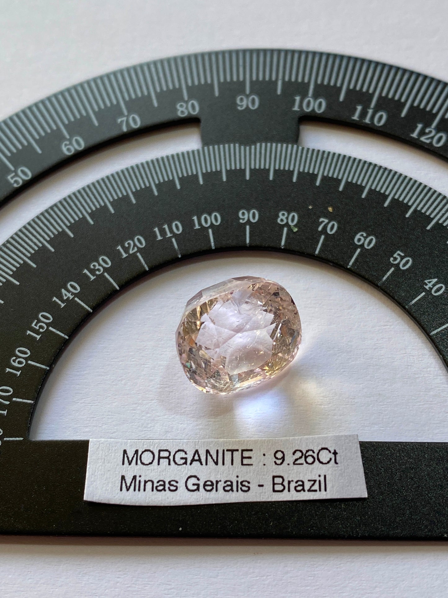 MORGANITE BERYL GEMSTONE : BARRA DO CULETE, MINAS GERAIS, BRAZIL 9.62Ct MFG4918