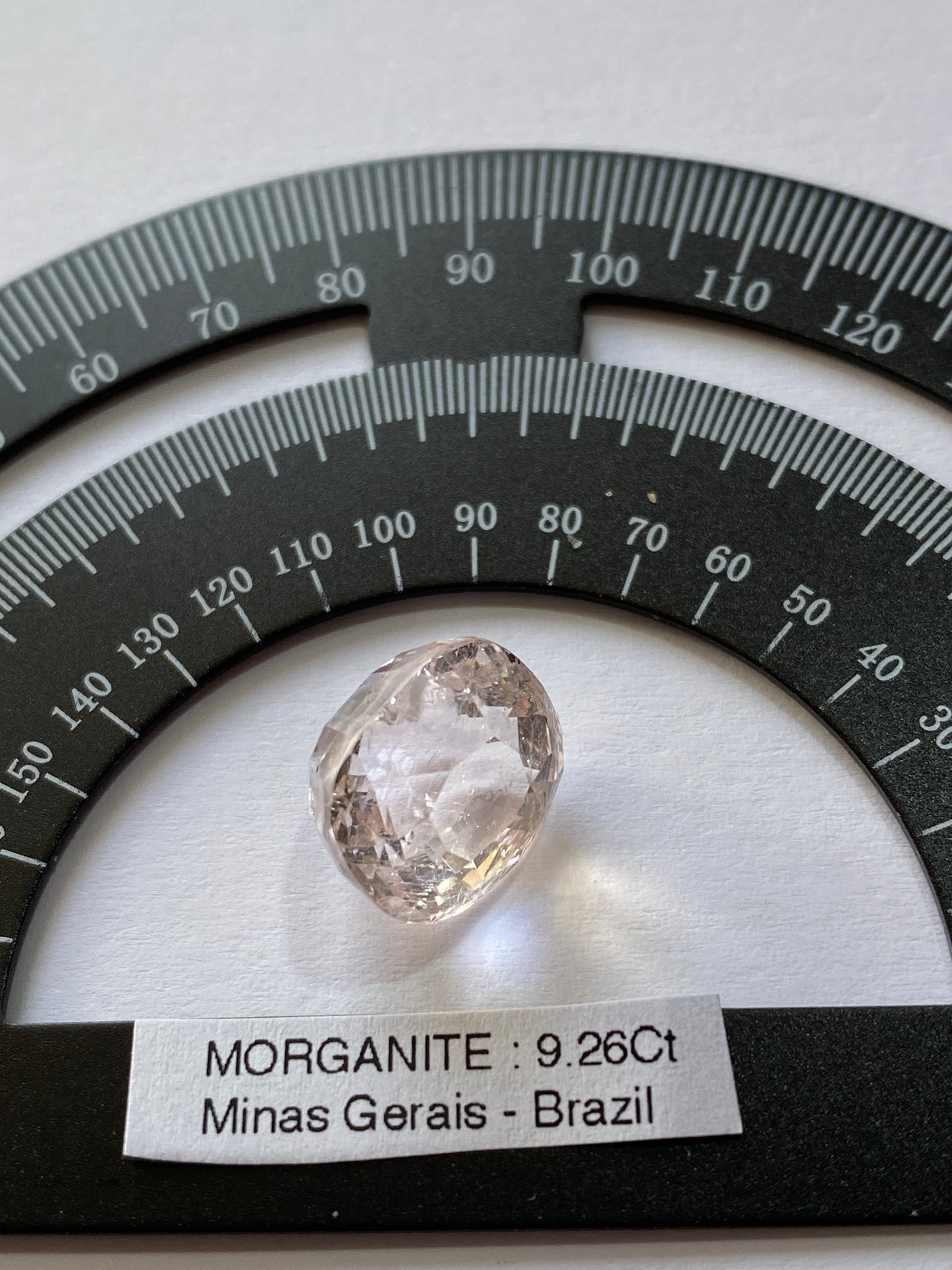 MORGANITE BERYL GEMSTONE : BARRA DO CULETE, MINAS GERAIS, BRAZIL 9.62Ct MFG4918