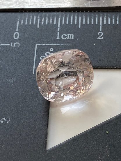MORGANITE BERYL GEMSTONE : BARRA DO CULETE, MINAS GERAIS, BRAZIL 9.62Ct MFG4918