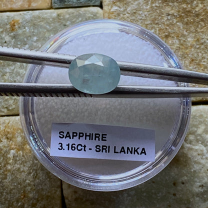 SAPPHIRE CORUNDUM GEMSTONE - RATNAPURA, SRI LANKA  3.16Ct MFG5430