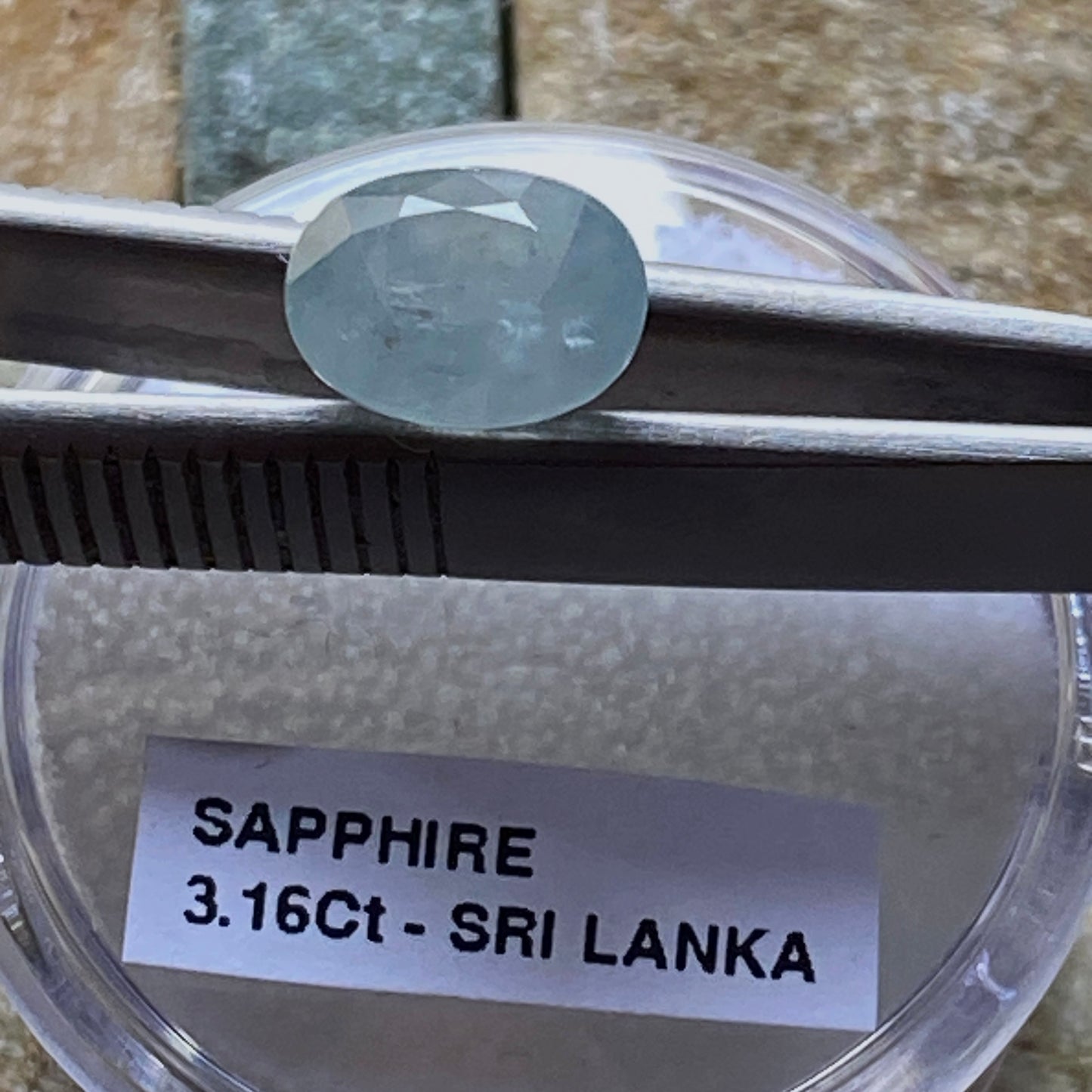SAPPHIRE CORUNDUM GEMSTONE - RATNAPURA, SRI LANKA  3.16Ct MFG5430