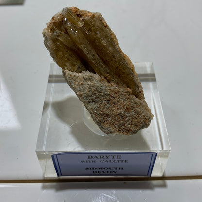 BARYTE WITH CALCITE - PEAK HILL, SIDMOUTH, DEVON. 103g. MF4090