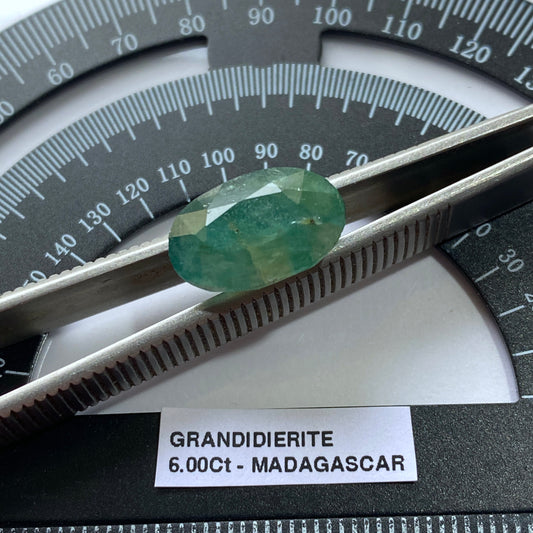 GRANDIDIEIRITE RARE GEMSTONE : VOHIBOLA, ANOSY, MADAGASCAR 6.00Ct MFG5434