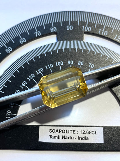 SCAPOLITE LARGE RARE GEMSTONE : KARUR, TAMIL NADAU, INDIA 12.68Ct MFG4928