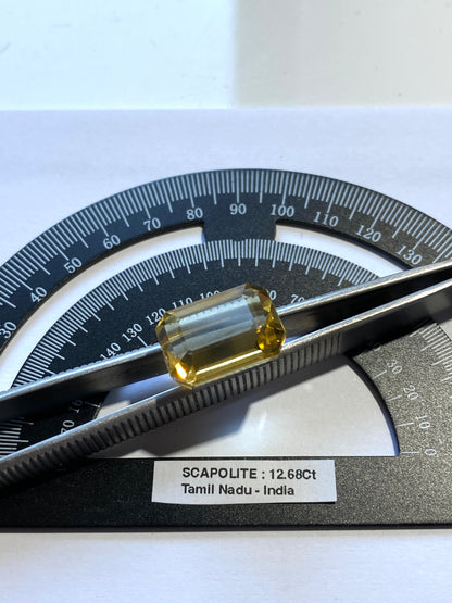 SCAPOLITE LARGE RARE GEMSTONE : KARUR, TAMIL NADAU, INDIA 12.68Ct MFG4928
