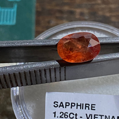 SAPPHIRE CORUNDUM GEMSTONE RARE SPECIMEN FROM LUC YEN, VIETNAM  1.62Ct MFG5439