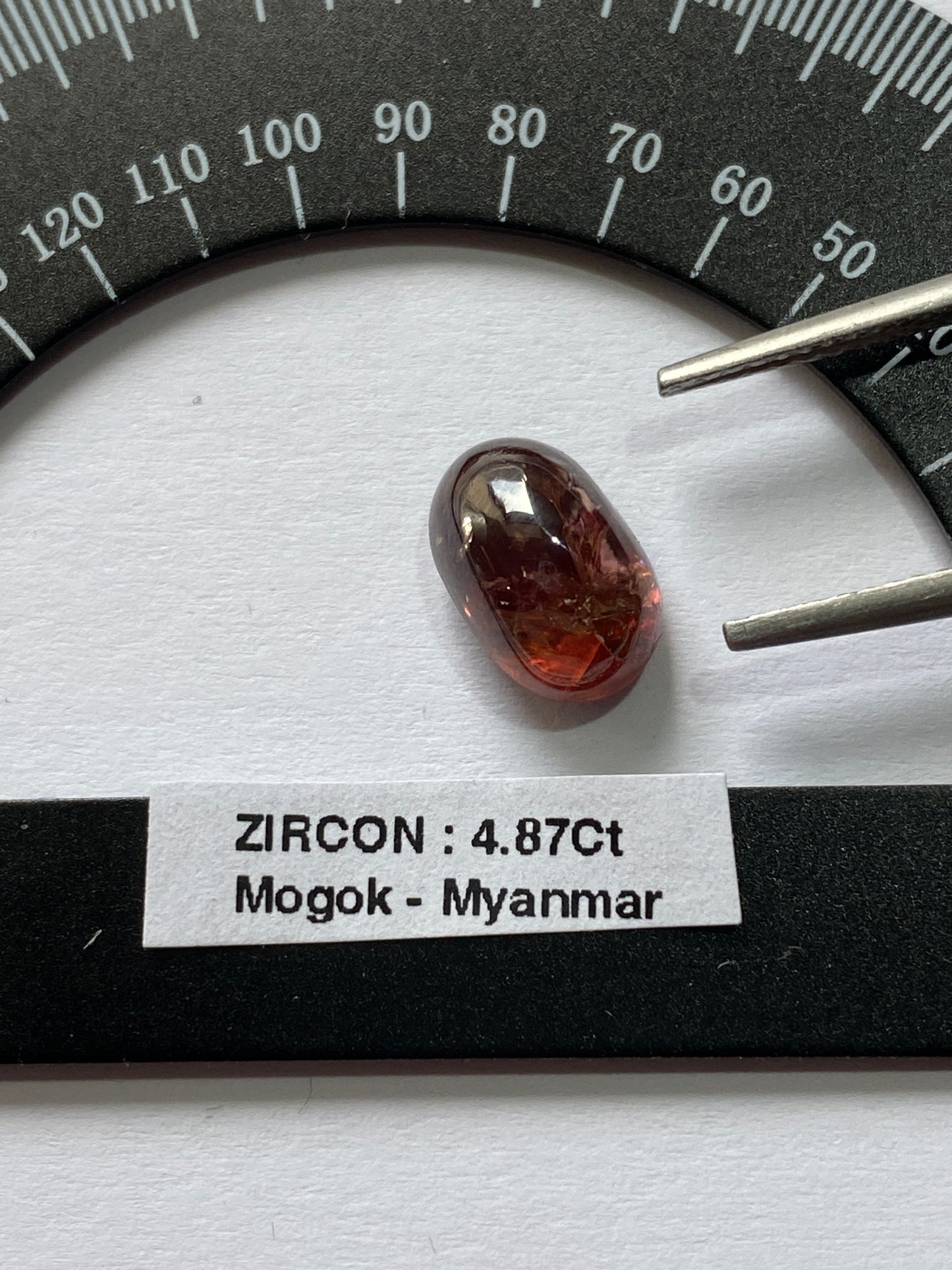 ZIRCON NATURAL MINED GEMSTONE : MOGOK, PWIN-Oo-LWIN, MANDALAY, MYANMAR 4.87Ct MFG4896