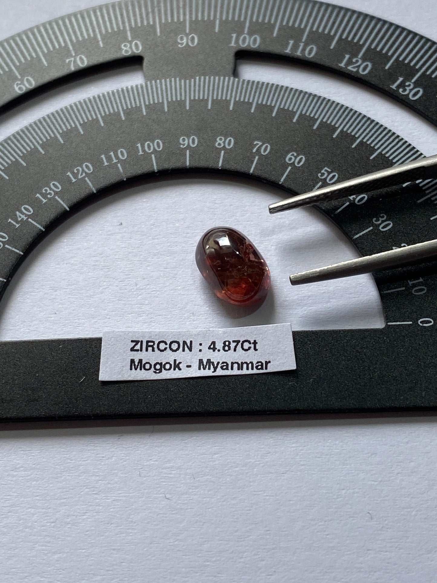 ZIRCON NATURAL MINED GEMSTONE : MOGOK, PWIN-Oo-LWIN, MANDALAY, MYANMAR 4.87Ct MFG4896