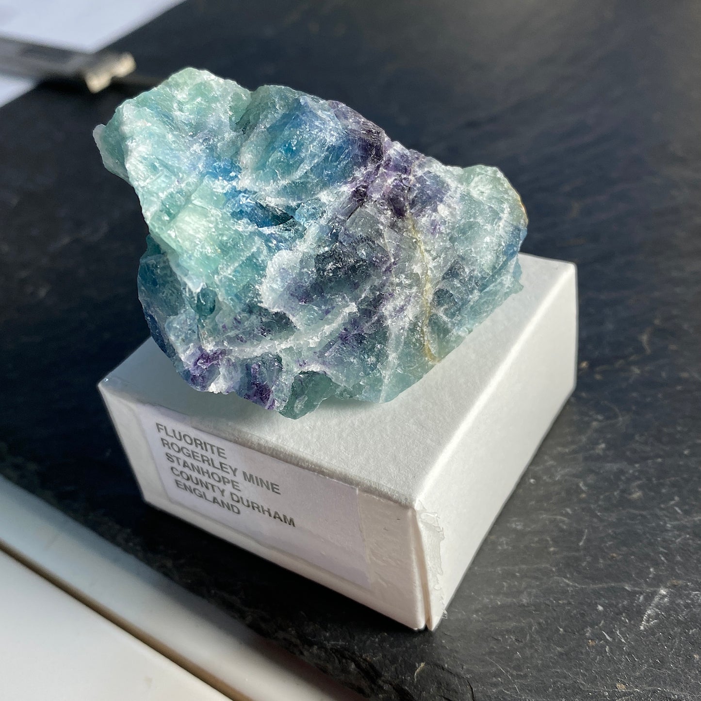 FLUORITE FROM ROGERLEY MINE, COUNTY DURHAM, ENGLAND