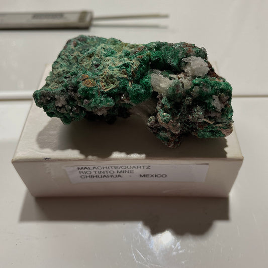 MALACHITE WITH QUARTZ [ETC] -RIO TINTO MINE, CHIHUAHUA, MEXICO