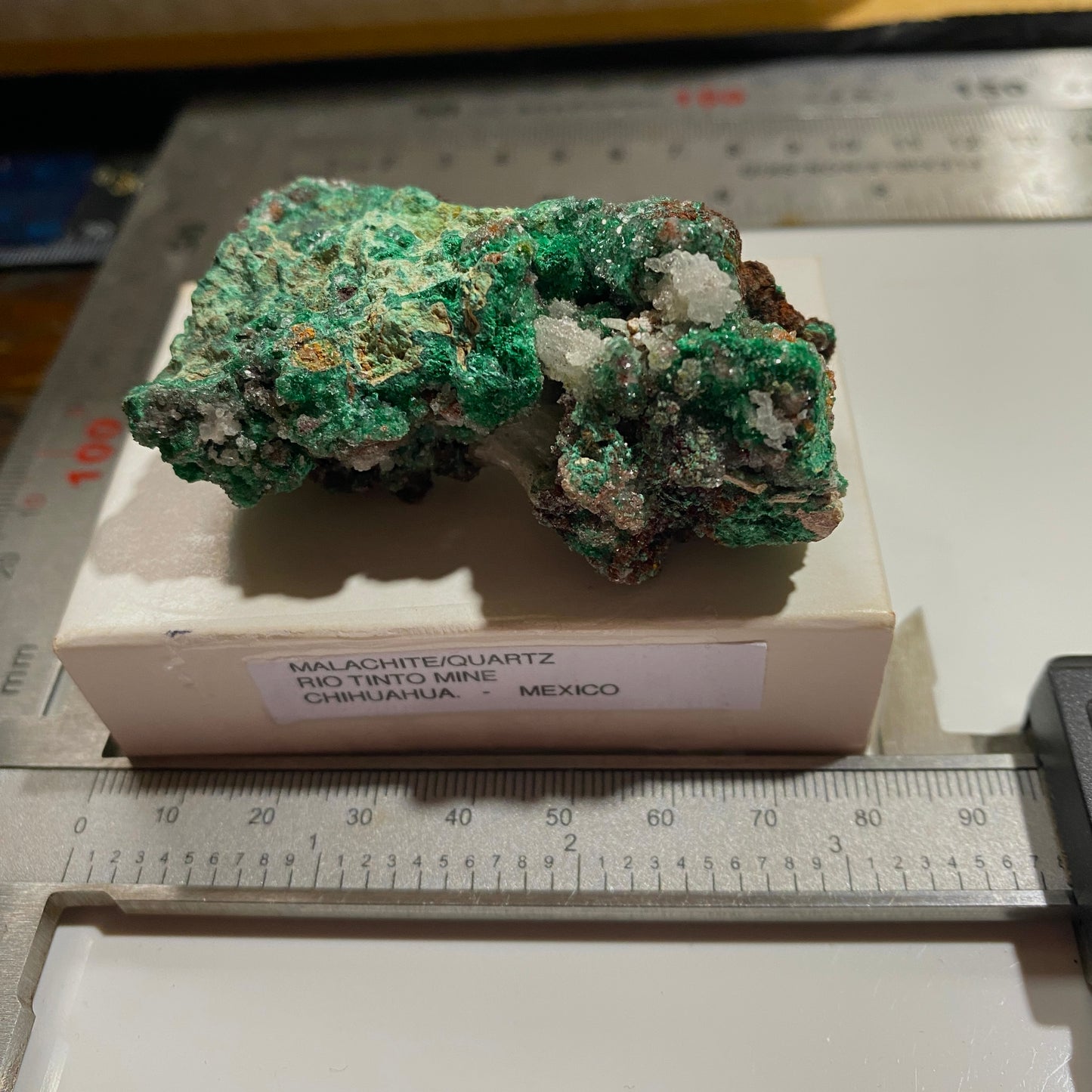 MALACHITE WITH QUARTZ [ETC] -RIO TINTO MINE, CHIHUAHUA, MEXICO