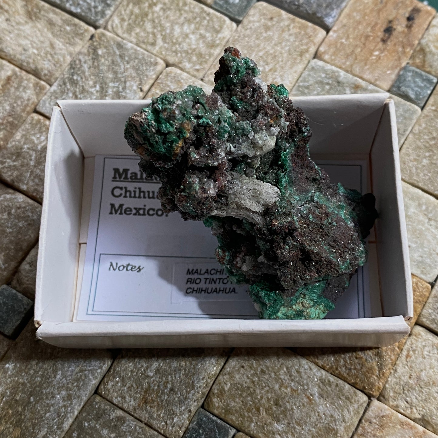 MALACHITE WITH QUARTZ [ETC] -RIO TINTO MINE, CHIHUAHUA, MEXICO