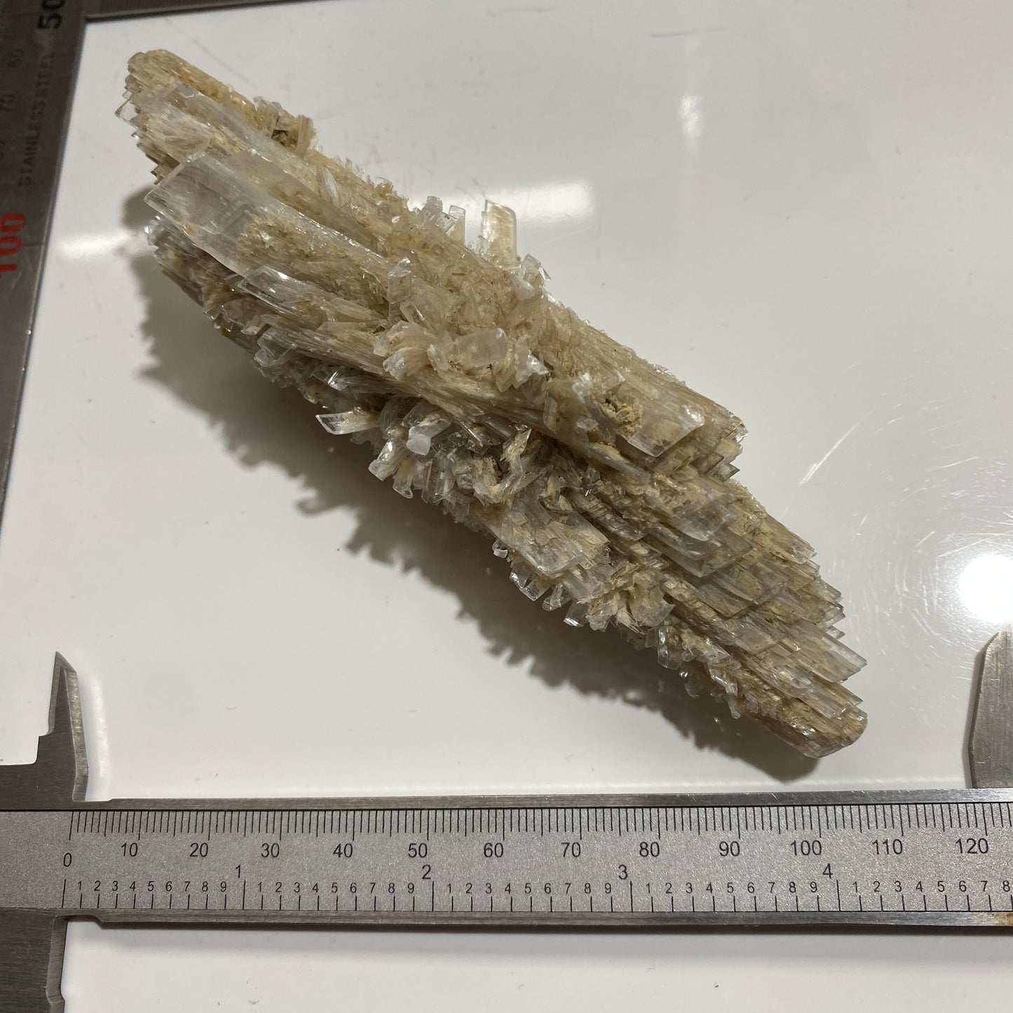 SELENITE CRYSTAL CLUSTER  - ANGERVILLIERS, ESSONNE, FRANCE 107g MF4099