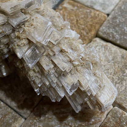 SELENITE CRYSTAL CLUSTER  - ANGERVILLIERS, ESSONNE, FRANCE 107g MF4099