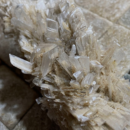 SELENITE CRYSTAL CLUSTER  - ANGERVILLIERS, ESSONNE, FRANCE 107g MF4099