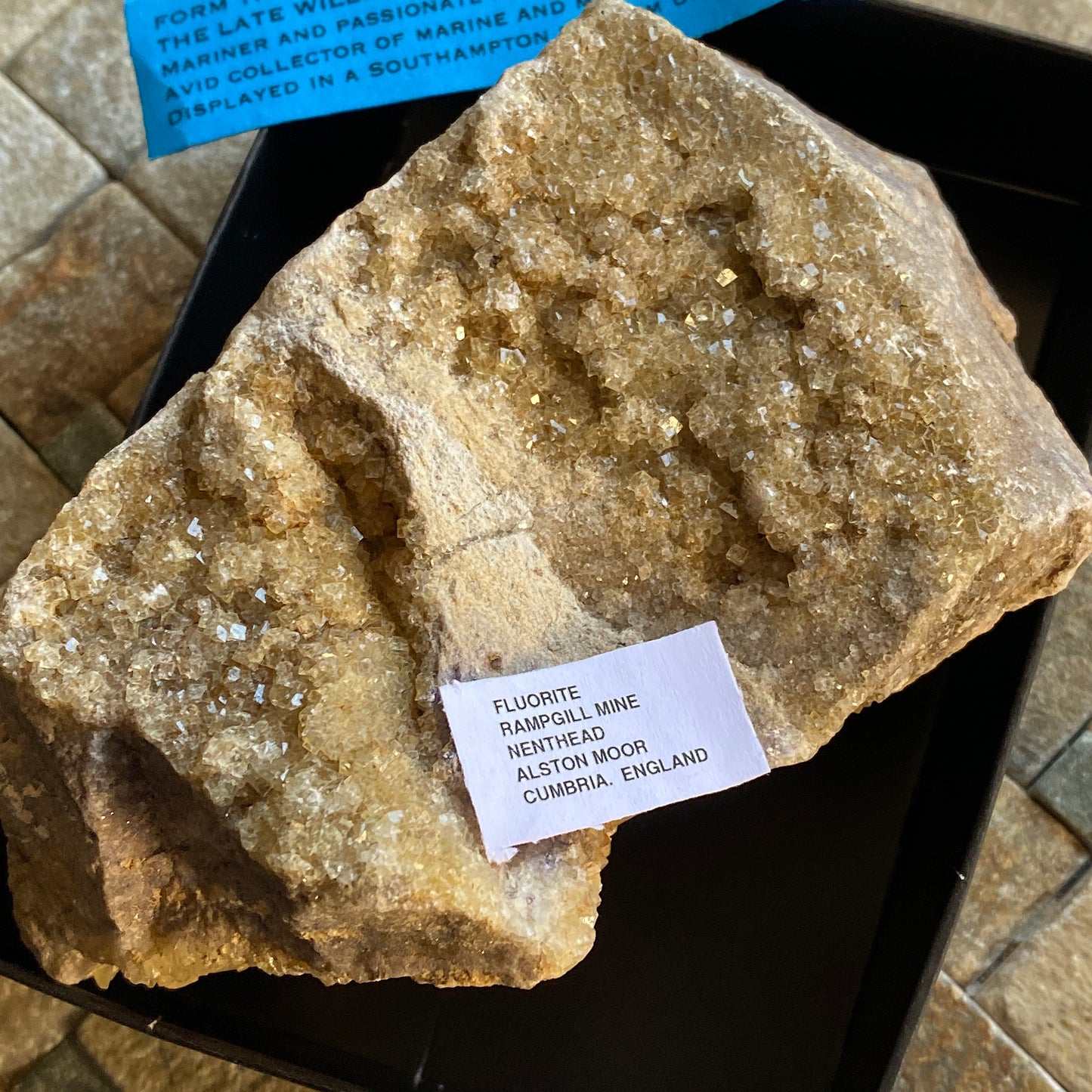 FLUORITE ON QUARTZ, RAMPGILL MINE, CUMBRIA, ENGLAND 711g MF1695