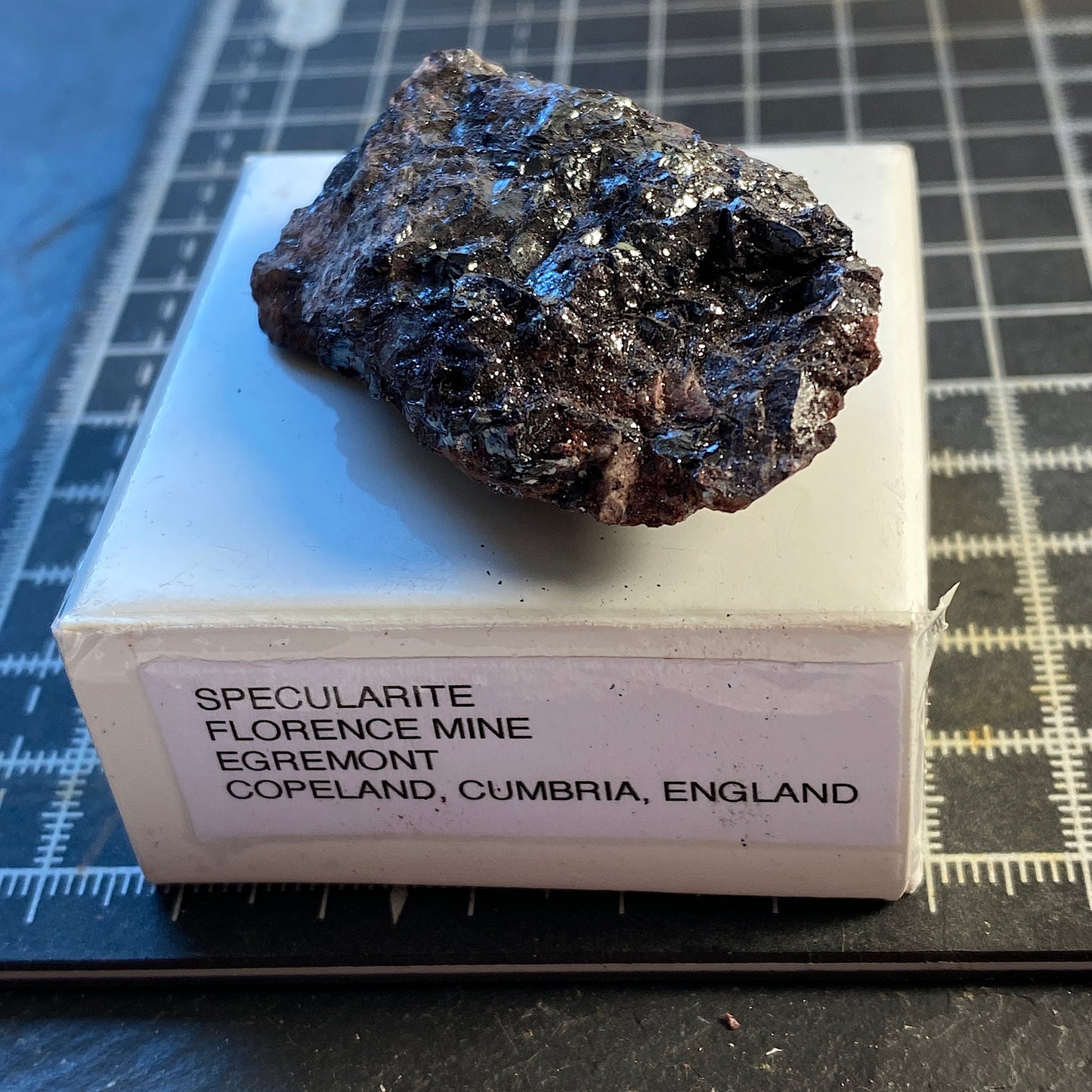 MICACEOUS HEMATITE [SPECULARITE], FLORENCE MINE, CUMBRIA. 36g MF1697