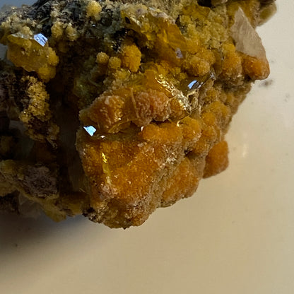 WULFENITE/MIMETITE/BARYTE, SAN FRANCISCO MINE, MEXICO. 9g MF1699