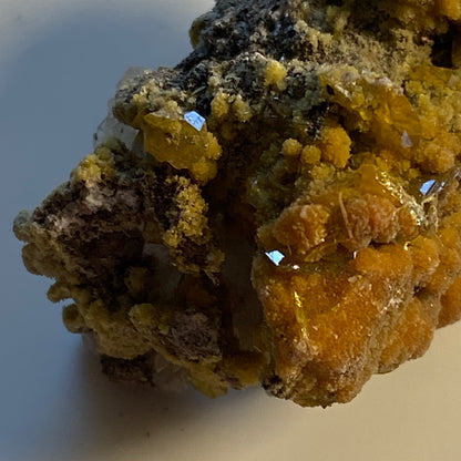 WULFENITE/MIMETITE/BARYTE, SAN FRANCISCO MINE, MEXICO. 9g MF1699