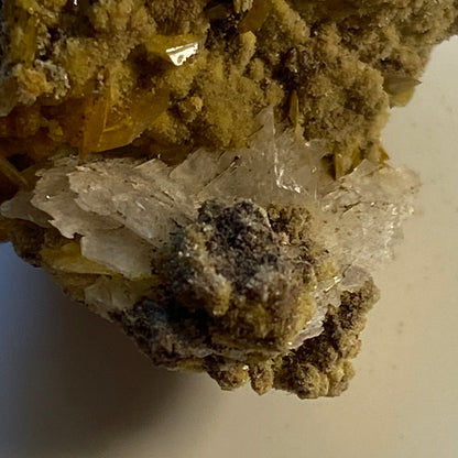 WULFENITE/MIMETITE/BARYTE, SAN FRANCISCO MINE, MEXICO. 9g MF1699