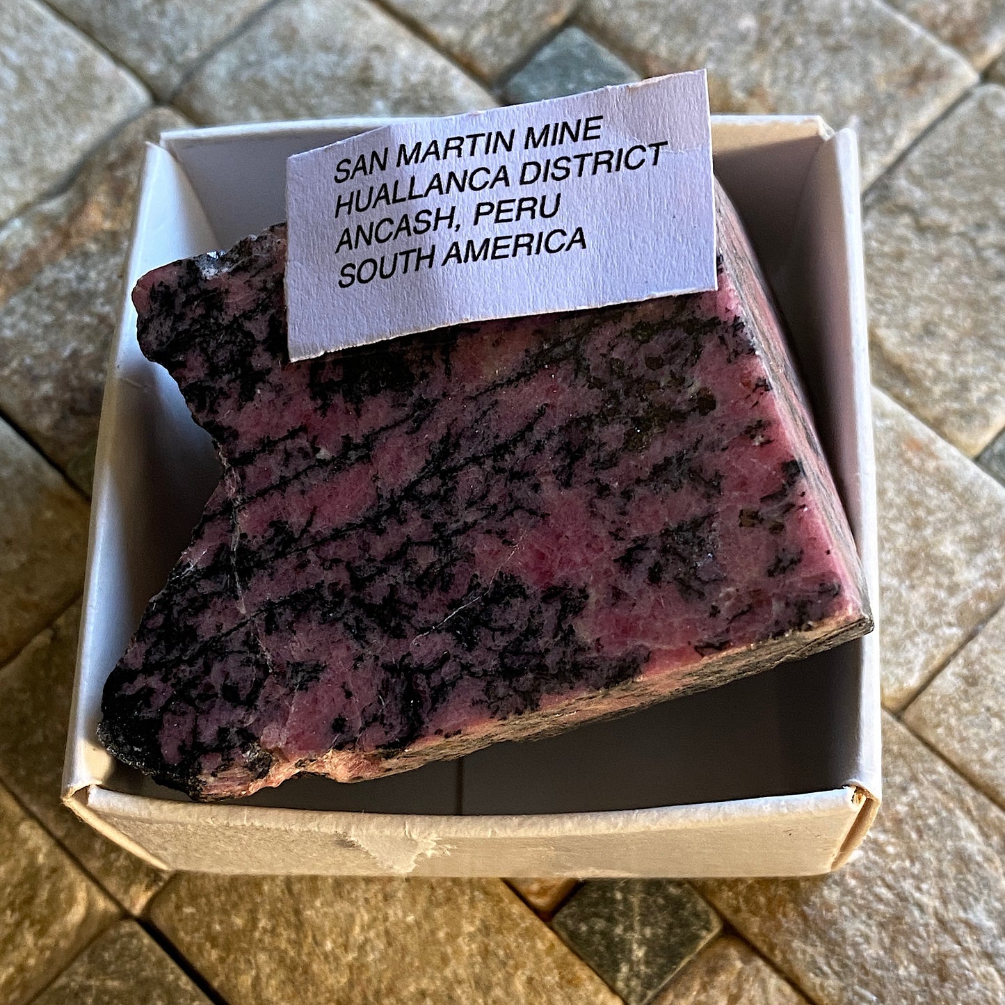 RHODONITE, SAN MARTIN MINE, ANCASH, PERU. 145g MF1698