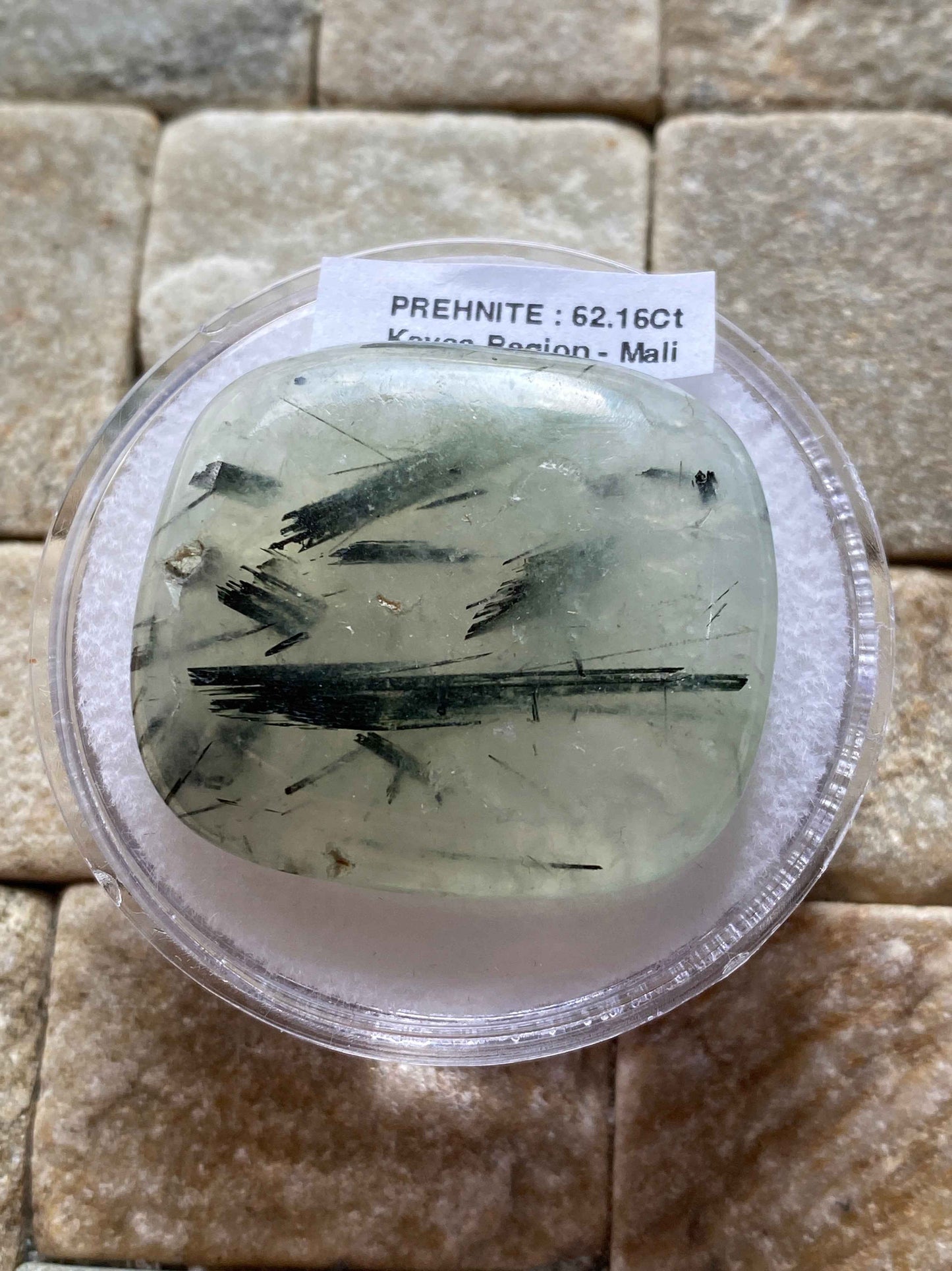 PREHNITE NATURAL GEMSTONE : KAYES REGION, MALI, AFRICA LARGE 62.16Ct MFG4941