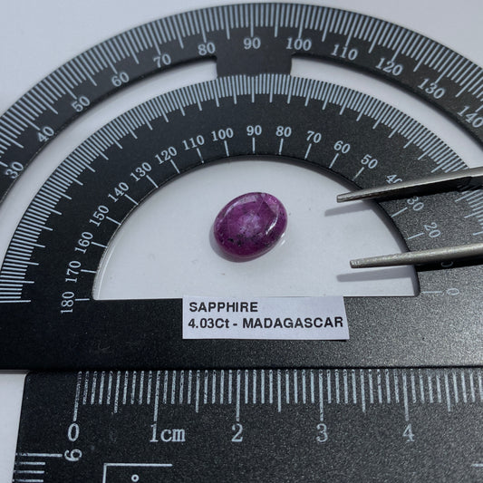 SAPPHIRE  CORUNDUM NATURAL GEMSTONE - ZAZAFOTSY, IHOROMBE, MADAGASCAR 4.03Ct. MFG5454