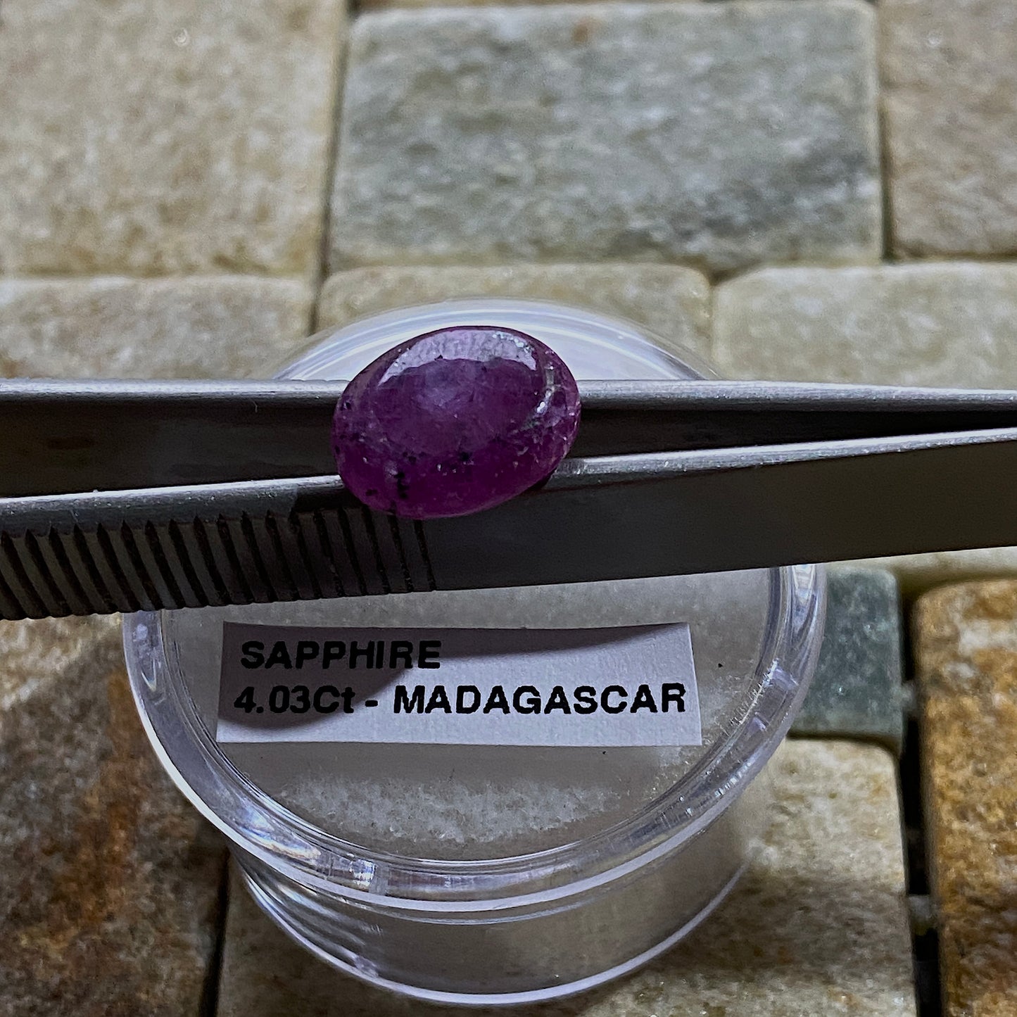 SAPPHIRE  CORUNDUM NATURAL GEMSTONE - ZAZAFOTSY, IHOROMBE, MADAGASCAR 4.03Ct. MFG5454