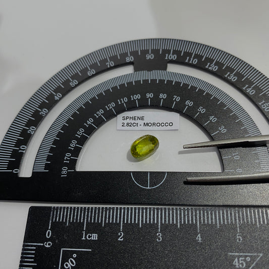 SPHENE [TITANITE] NATURAL GEMSTONE - IMILCHI, TAFILALET, MOROCCO 2.82Ct MFG5455
